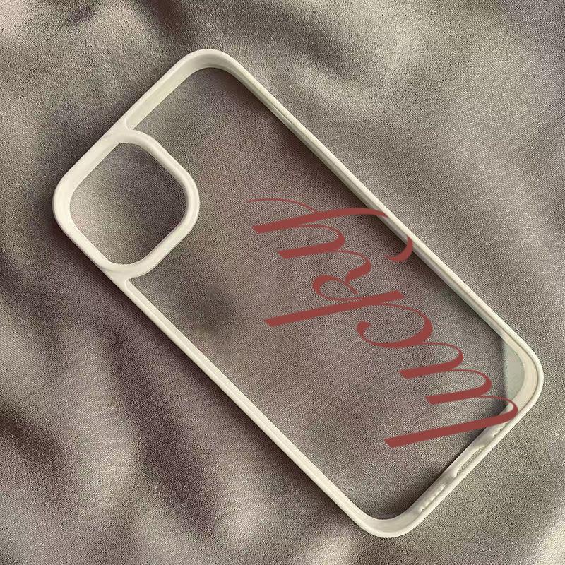 Lucky Cursive Letter Phone Case for iPhone 16 17 Pro Max 15 Pro 14 Plus 13 12 11 7 8 Plus SE 2022 Shockproof Cover