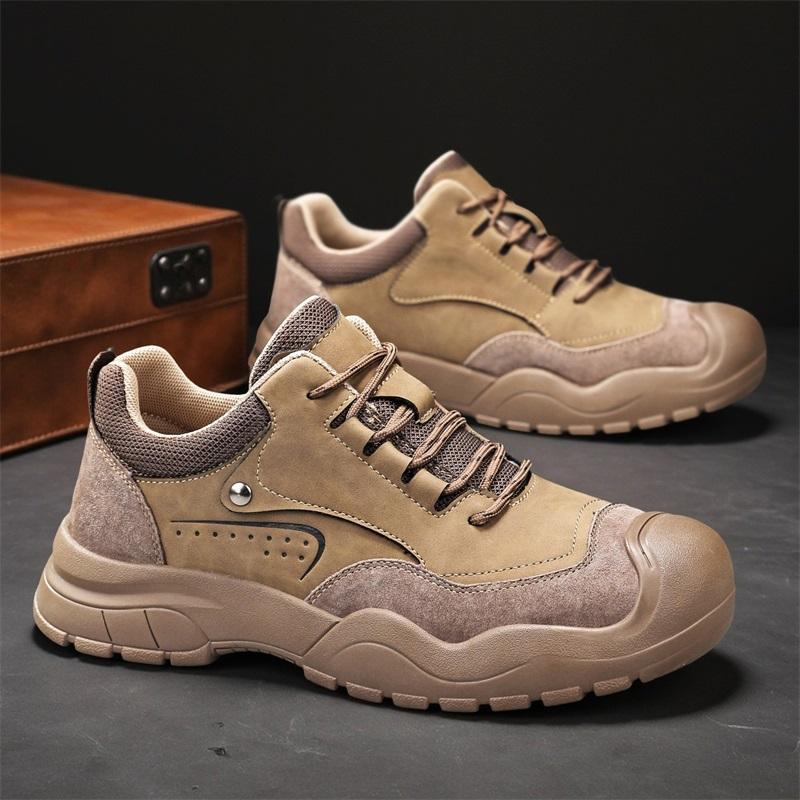 

Male Non-Slip Outdoor Sneakers New Leather Treking Footwear for Men Casual Hiking Shoes Travel Climbing Camping Trainers 44