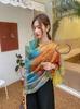 Silk Scarf Folral Women Summer Hijab  Luxury Print Sunscreen Shawl Wraps Bandana Ladies Head Scarves Large Foulard Echarpe