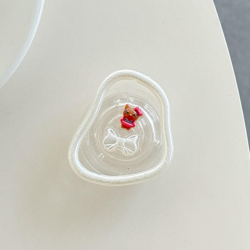 

Mobile Phone Case Airbag Holder Korean Ins Style Irregular Pearl Circle Cartoon KT Paste Retractable Desktop Watching TV Shows