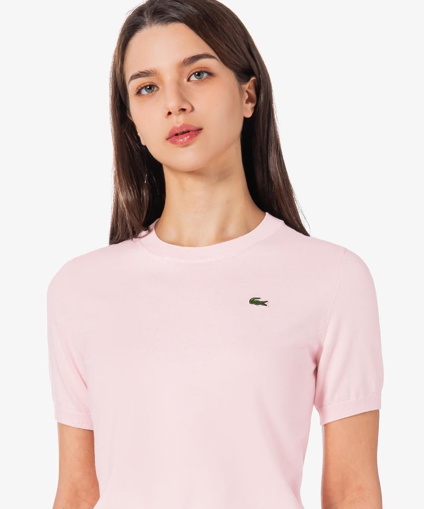 LACOSTE Women'S Basic Crew Neck Short Sleeve Sweater Af115E-56G Ady