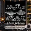 Personalized Wall Tapestry,Arctic Monkeys Custom Printed Name, Fabric Wall Art For Indoor Room Backdrop