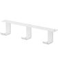 Yamazaki Jitsugyo 5853 Under Desk Hook, 3 Rows, White, Approx. W27.5 X D6 X H5.5cm, Tower Bag Storage, Accessory Storage, Wood Screw Fixation