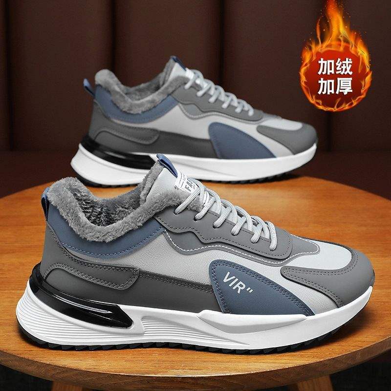 Winter men's shoes velvet Forrest Gump shoes men's trend versatile thickened warm cotton shoes sports shoes casual dad trendy shoes