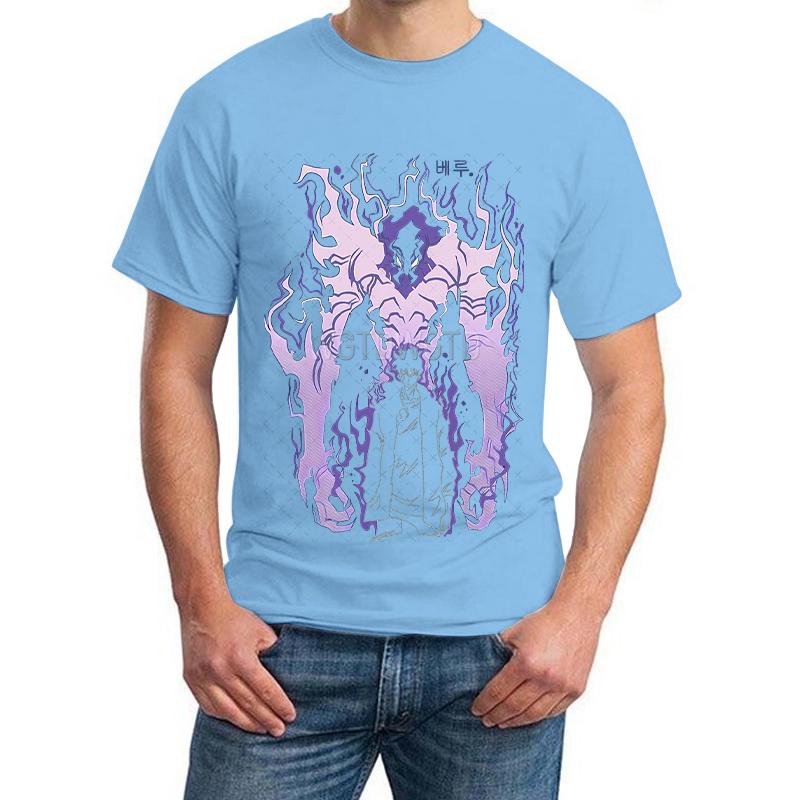 Solo Leveling Anime T-shirt Men Women Harajuku Manga Sung Jin Woo Gothic T Shirt Short Sleeve Crewneck Unisex Streetwear