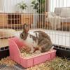 Potty Trainer Rabbit Litter Box Detachable Grids Small Animal Litter Pan  for Cage Use