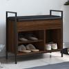 VidaXL Shoe Bench, Storage Bench with Seat, Shoe Rack with Cushion, Modern, Brown Oak 835206