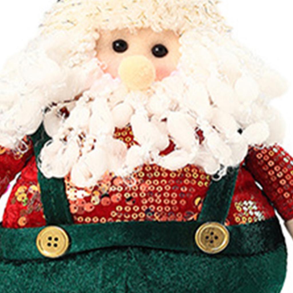 Christmas Standing Doll with Retractable Spring Legs Decorative Christmas Doll Christmas Plush Doll Home Holiday Decoration