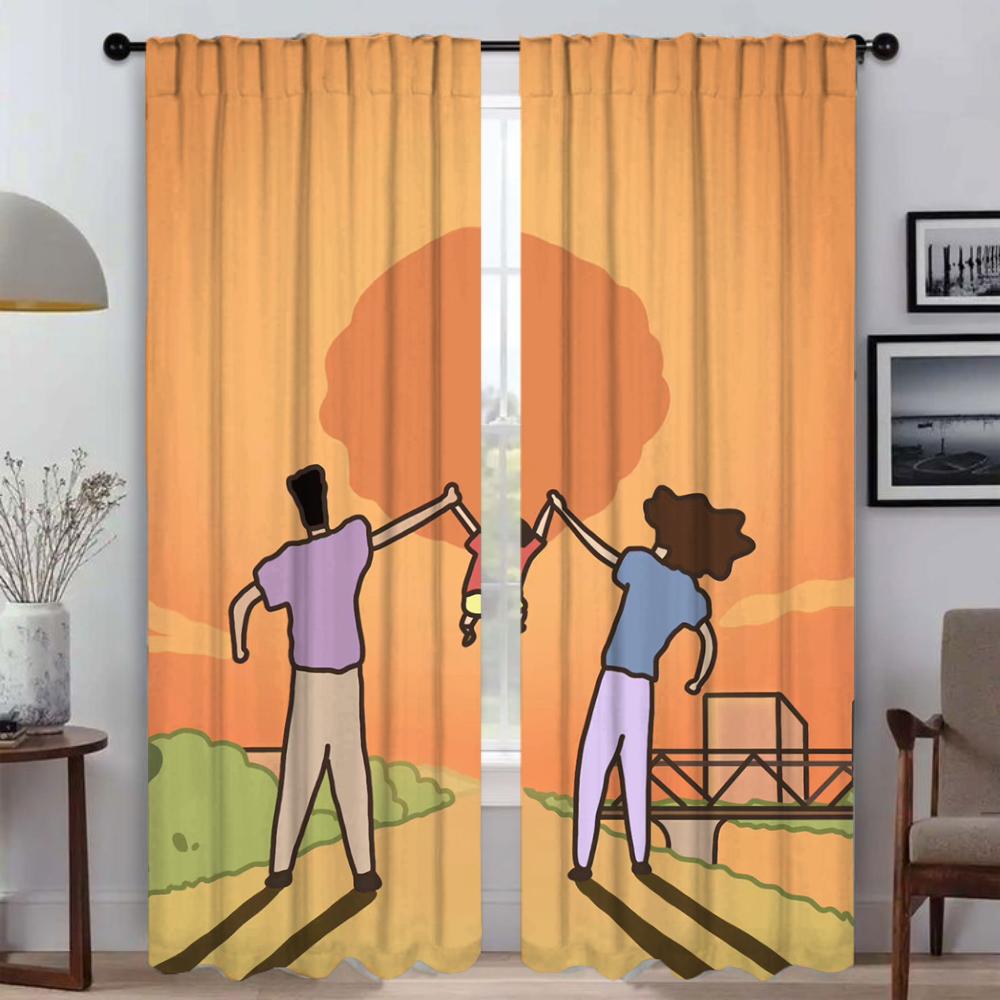 Kitchen Curtains for Bedroom CrayonS ShinS ChanS Shades Modern Living Room Curtains 2 Pieces Blackout Curtain Partition Elegant