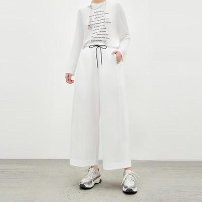 Dames Elastische Taille Wijde Pijpen Casual Broek