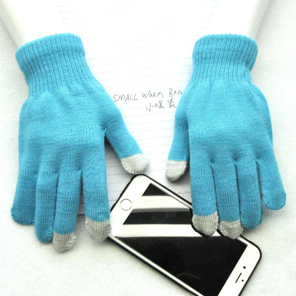 Touchscreen-Handschuhe für Männer und Frauen, junge Radfahrer im Herbst und Winter, kältefest, Wolle, einfarbig, rutschfest, fingergetrennt w