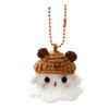 Halloween Crochet Ghost Ornament Cute Handmade Knitted Frog/Cat/Spider/Strawberry Ghost Hanging Decoration for Car Rearview Mirror Bag Charm