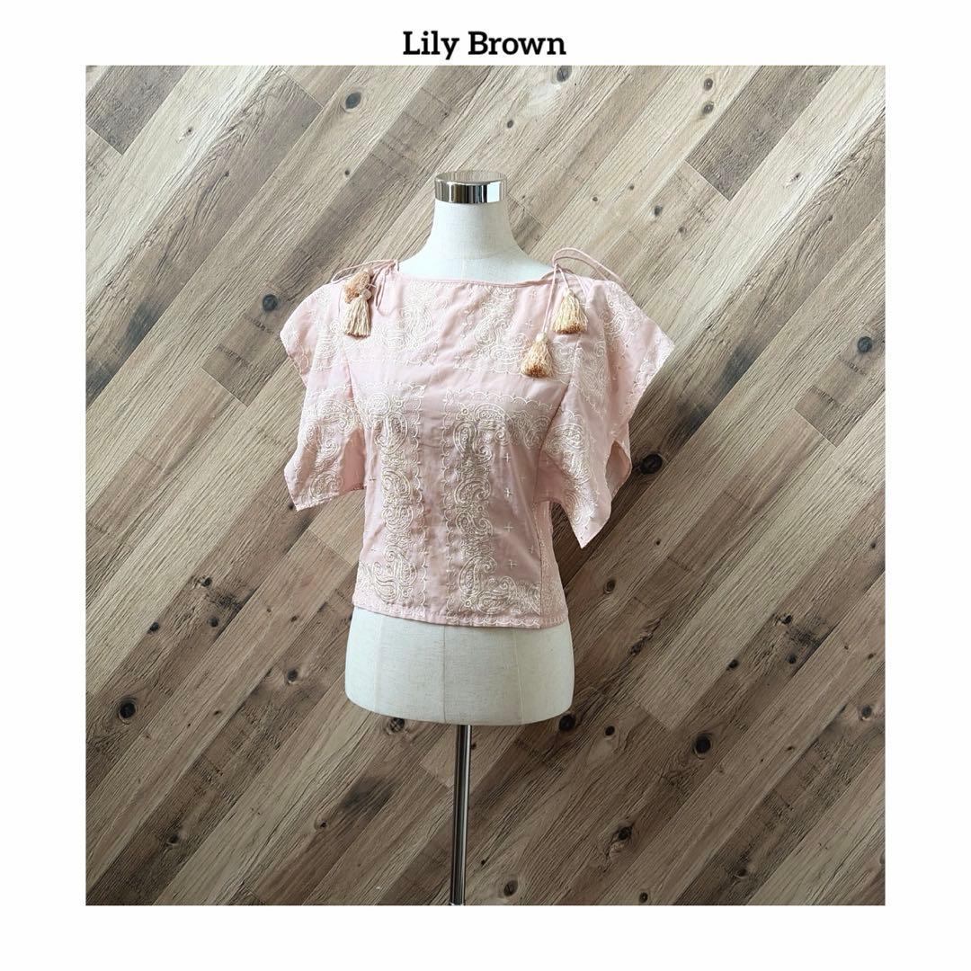 Lily Brown Paisley Bandana Embroidery Tops Shoulder Strap