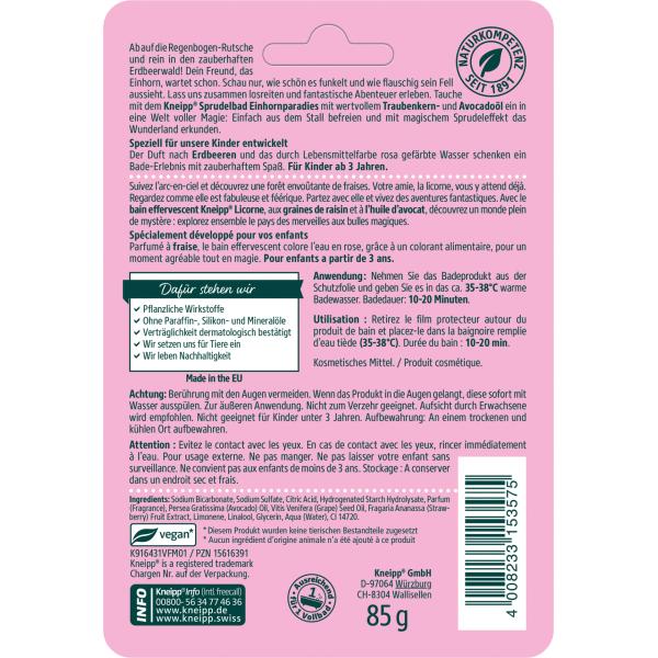Kneipp Children's Bubble Bath Salt Unicorn Paradise 85g