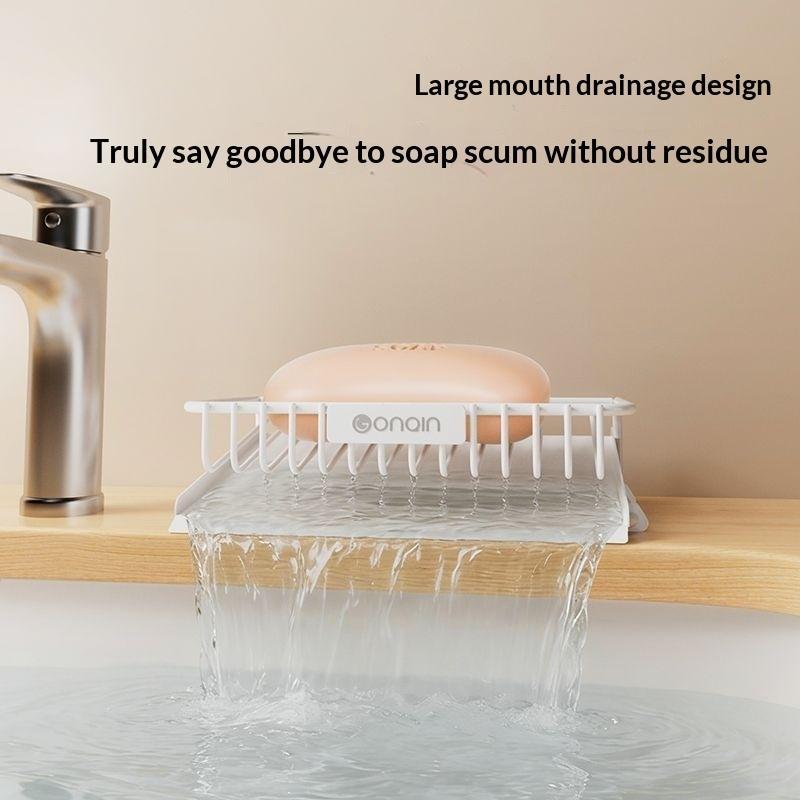 Multifunctional Shower Soap Rack Drainer Kitchen Shelf Sink Rag Dishwashing Detergent Dishcloth Organiser Kitchen Storage Racks