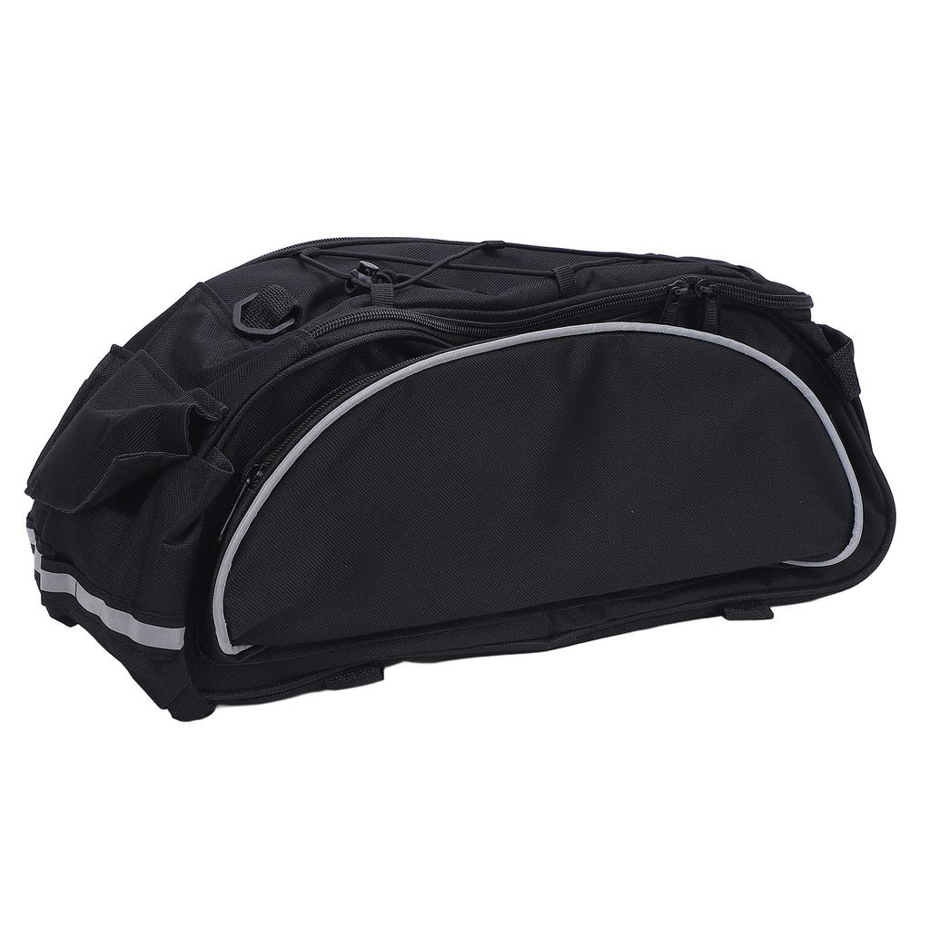 Cycle Rack Bag with Shoulder Strap 600D Polyester Water Resistant U Shaped 2 Way Zipper Reflective