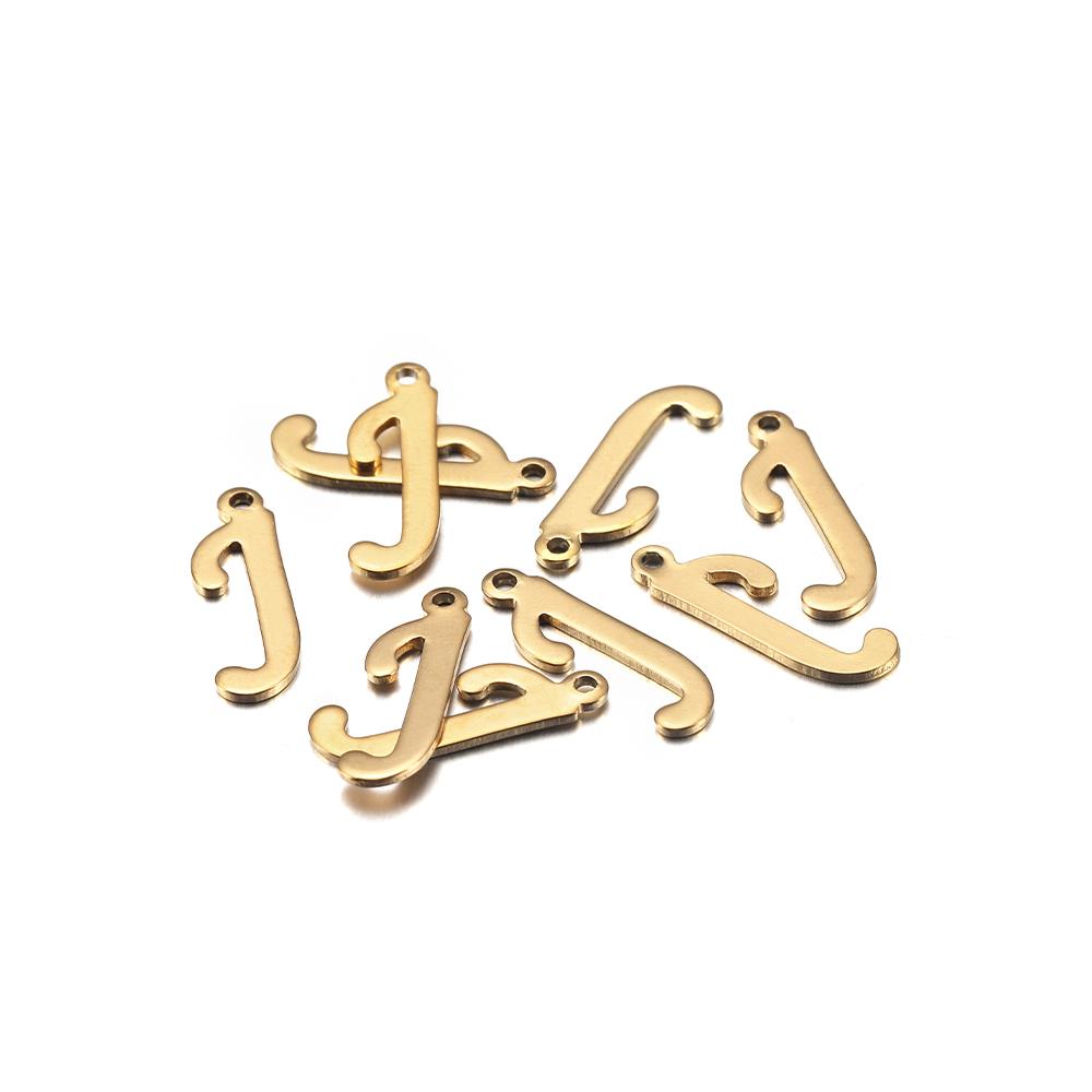 30Pcs Gold Color Stainless steel English Alphabet Letters Charms Pendants A-Z DIY Craft Bracelet Jewelry Making Accessories