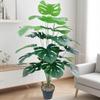 Artificial Monstera Green Plant for Living Room – Potted Plastic Decor Flowers