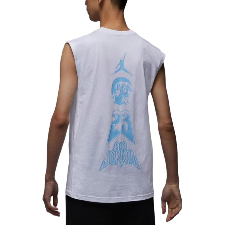 Jordan Sport Dri-FIT Round Neck Quick-Dry Fashion Soft Sleeveless Vest Men Tops White FN6022-100