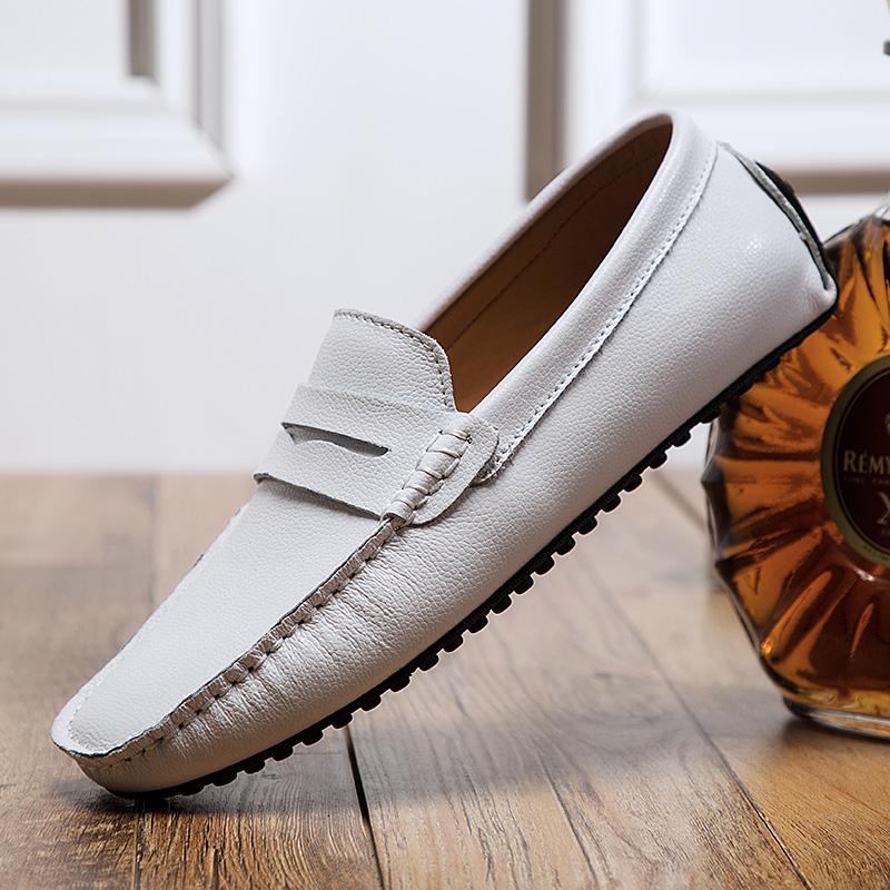 Large Size 38-49 Fashion Casual Shoes Man Moccasins Men Loafers High Quality Leather Mens Slip On Flats Gommino Driving Shoes
