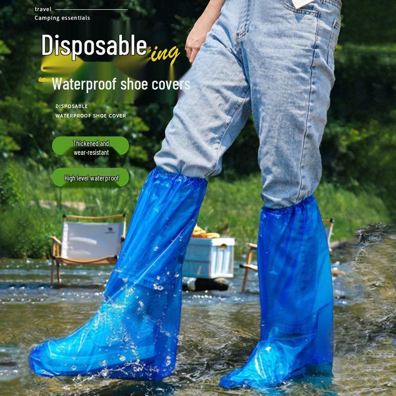 Children's Waterproof Thickened Rain Shoe Covers - Wear-Resistant, High Tube Design for Outdoor Use