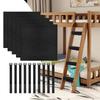 Bunk Bed Step Pads 5 Pieces Soft Anti-Slip Protector Bunk Bed Ladder Stabilizer Pads with 10 Adjustable Hoop Straps for Dorm
