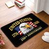 VIKAMA US 250th Anniversary Bald Eagle Doormat, Non-Slip Washable Entryway Rug, Patriotic American Flag Print Floor Mat for Fron