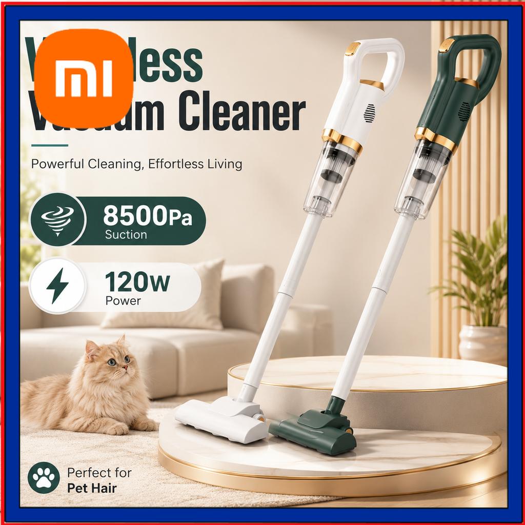 Xiaomi 8500Pa High Power Handheld Wireless Vacuum Cleaner 120W Portable Household And Car Dual Use Dust Cleaning Machine With Brush