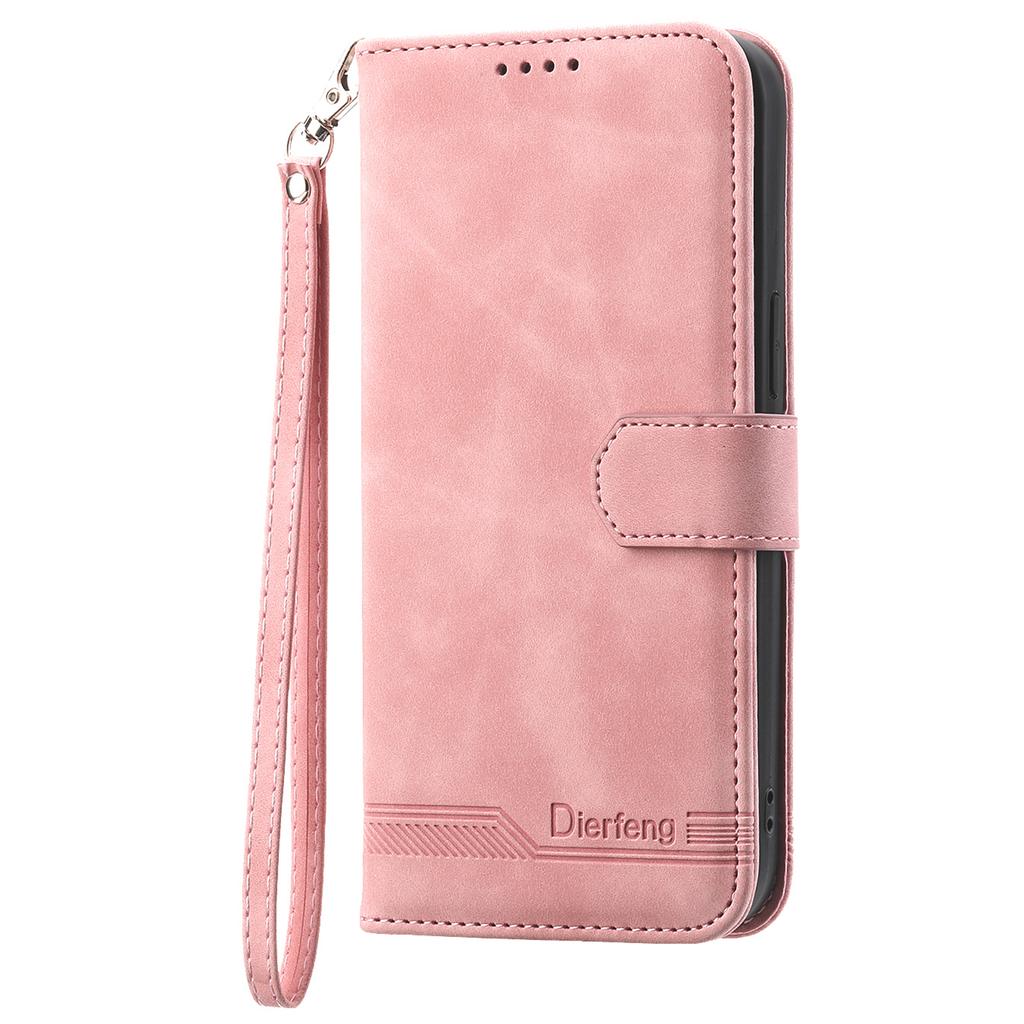 DIERFENG DF-03 For vivo Y29 4G Leather Case Lines Imprint Wallet Phone Cover