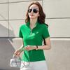 Women's Summer Slimming New POLO Collar Short Sleeved Top
