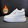 Fashion Women Sneakers Increased Platform Shoes 10CM Casual Footwear Leisure Genuine Leather White Shoes Women's Vulcanize Shoes Spring