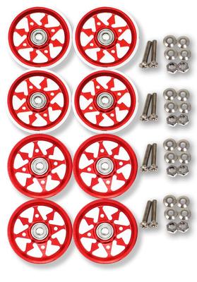 Mini 4WD 19mm Aluminum Bearing Set of 8 One Crystal Arrow 520 Mokedo Factory Mokedo-factory Rollers, Rollers, (for Vehicle), Design, High-Spinning