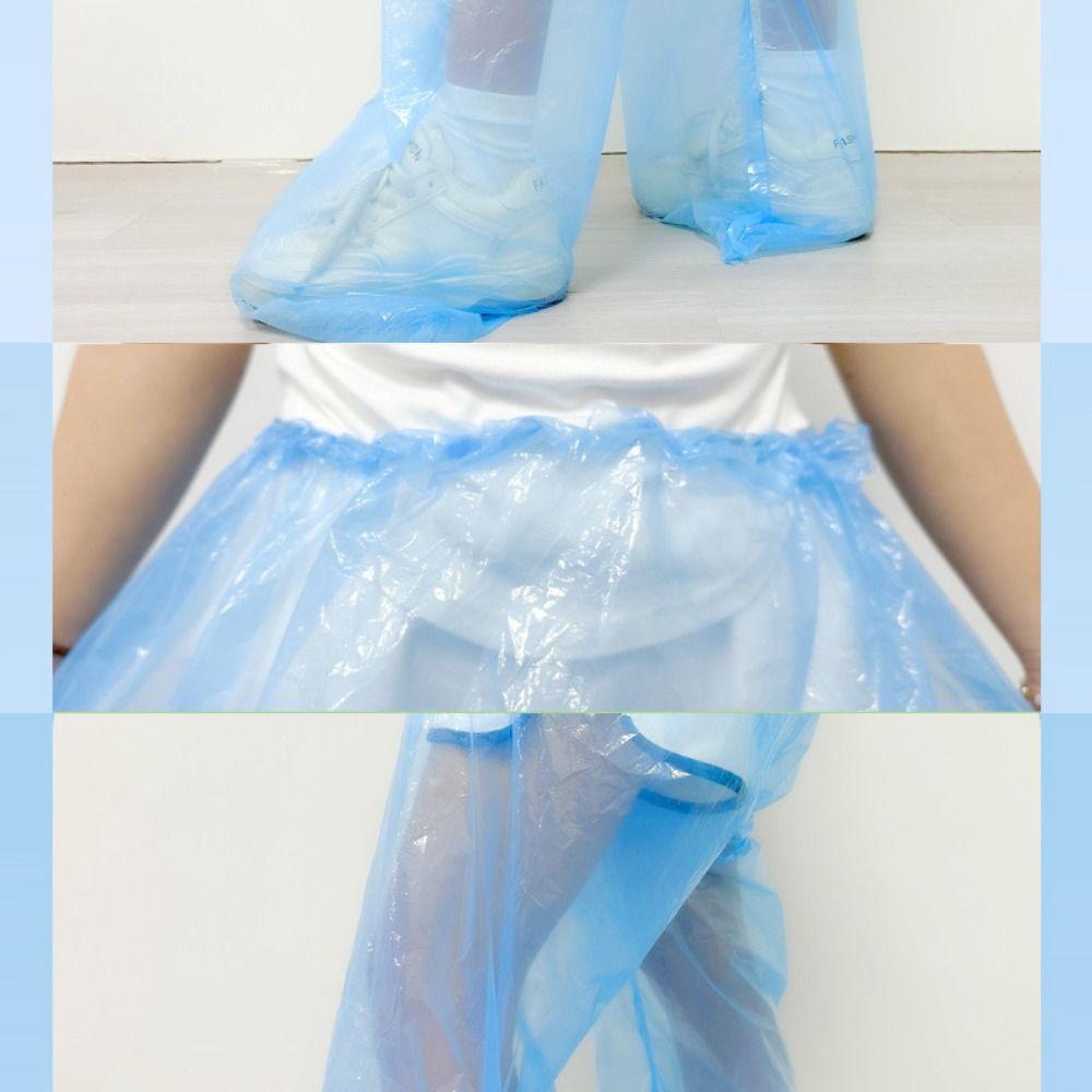 Vattentäta Engångsregnrockar Förtjockade Fotförslutande Regnbyxor Bärbara Fotomslag Regnbyxor