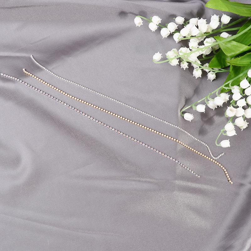 23 cm Złota Srebrna Łańcuszek do Paznokci Modny Metalowy Mały Łańcuszek Zdolności Dekoracja do Zdobienia Paznokci