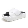 Slippers women's new fashionable thick bottom heightening outer wear sandals comfortable muffin bottom non-slip one-word indoor home mops