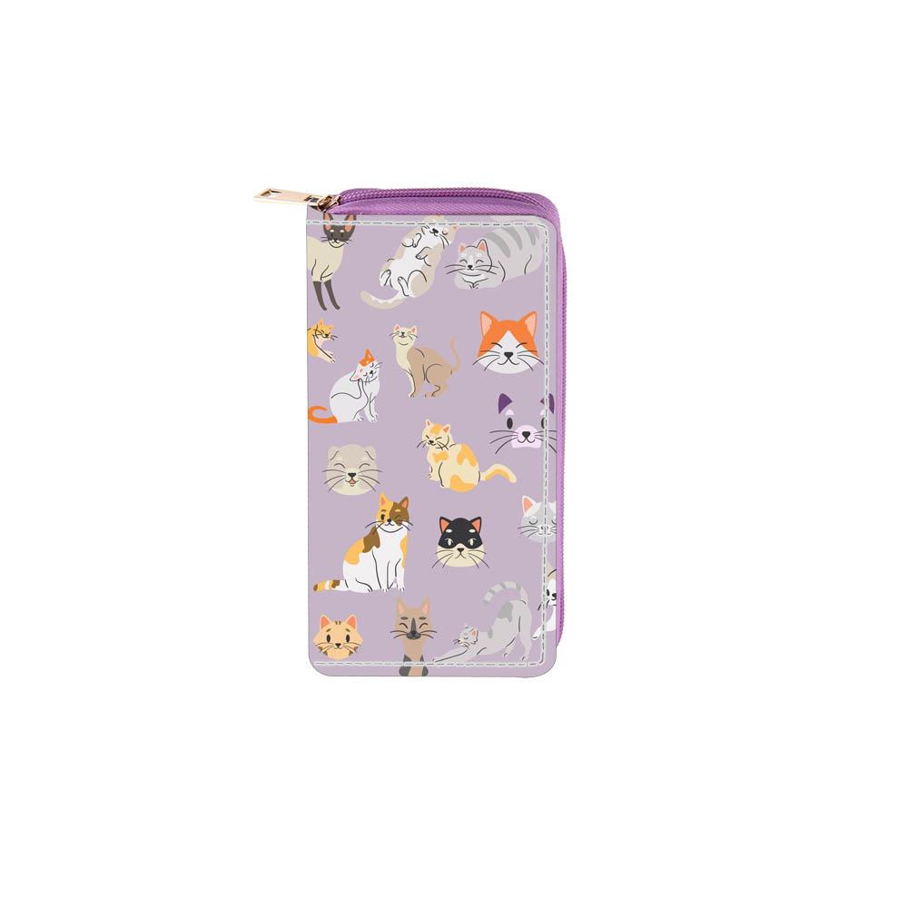 Kitten long zipper wallet cat wallet card bag
