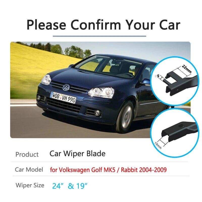 for Volkswagen VW Golf 5 MK5 Golf V Rabbit 1K GTI 2004~2009 Car Wiper Blade  Front Windscreen Windshield Wipers Car Accessories