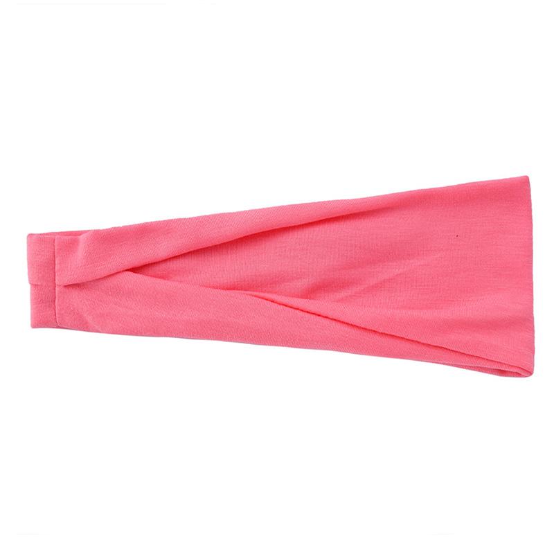 2024 New Women Solid Color Elastic Hair Bands Yoga Headband For Women Twist Cotton Wide Turban Knotted Headwrap Hair Accessories