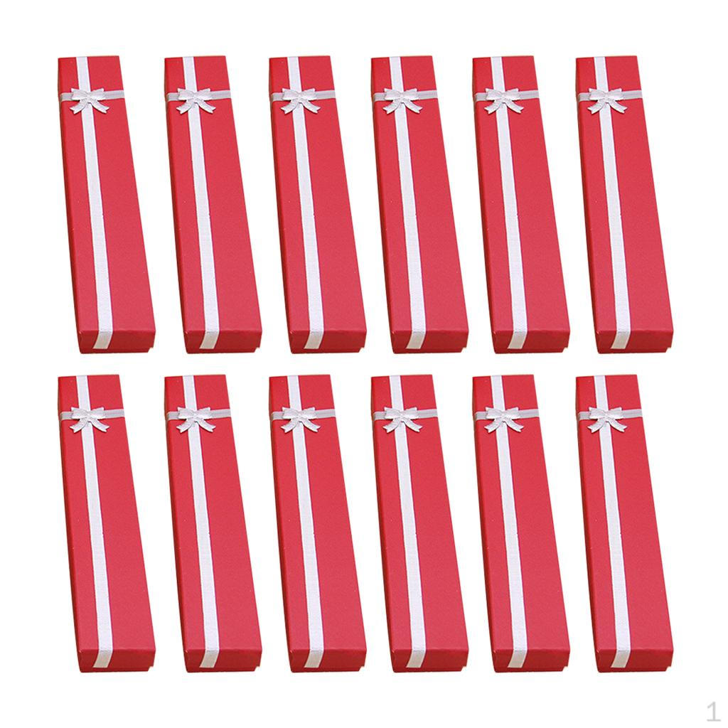 

12 шкатулок для украшений, ожерелье, подарочный органайзер StyleB-Red