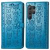 For Samsung Galaxy S25 Ultra Leather Wallet Case Flip Phone Cover with Cute Cat Dog Pattern