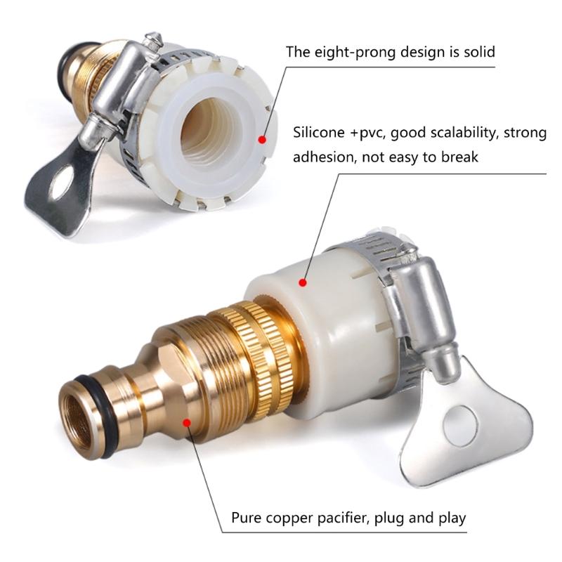 Tap Connector Universal Faucet Adapter Compatible For Kitchen Applicable Scenes Garden Garage Toilet Corrosion Resistant