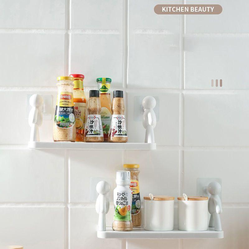 Free Punching kitchen Storage Rack Multipurpose Organizer Shelf Home Decorative Shelves Display Stands