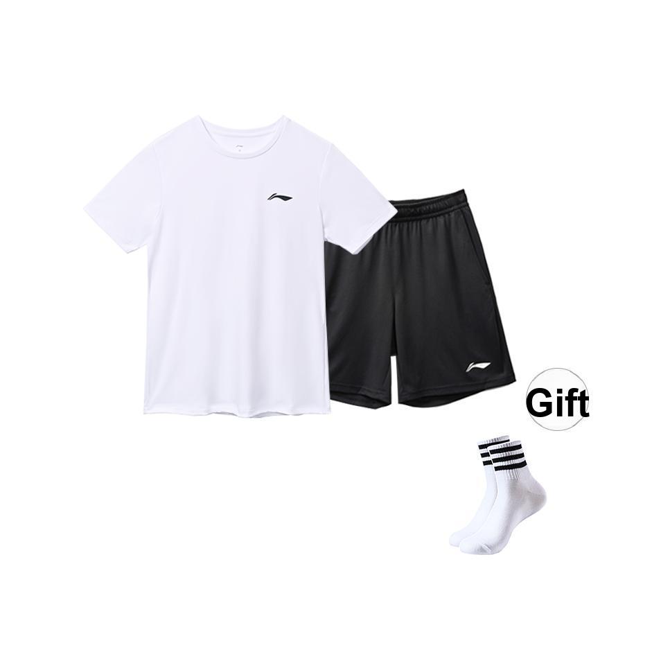 

Li-Ning Круглый вырез Логотип Быстросохнущий Приятный к коже Удобный Дышащий Прохладный Повседневный Спортивный костюм Унисекс Спортивная одежда YATV051-10 XL