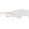 Vidaxl Bed Frame Without Mattress, White, 120X200 Cm, Pine Wood