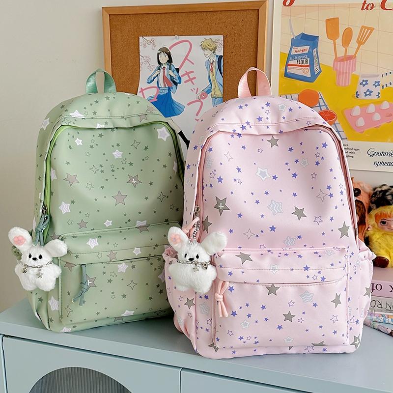 Student Schoolbag Women Star Printed Backpack