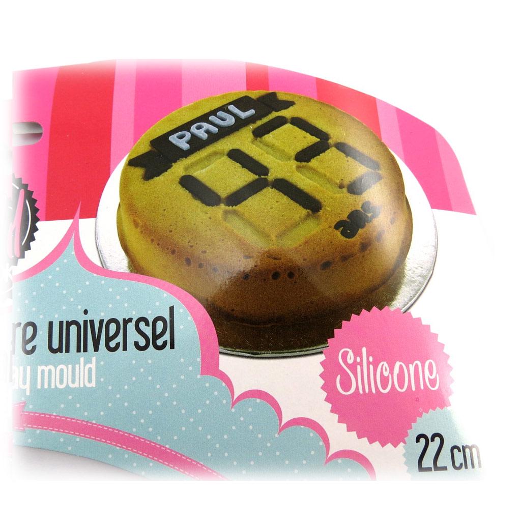 Les Trésors De Lily [P8917] - Moule silicone 'Anniversaire' universel bleu - 22x7. 5 cm