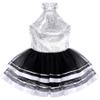 Girls Kids Sparkling Sequins Ballet Tutu Dress Modern Jazz Dance Outfit Stage Performance Costume Dancewear