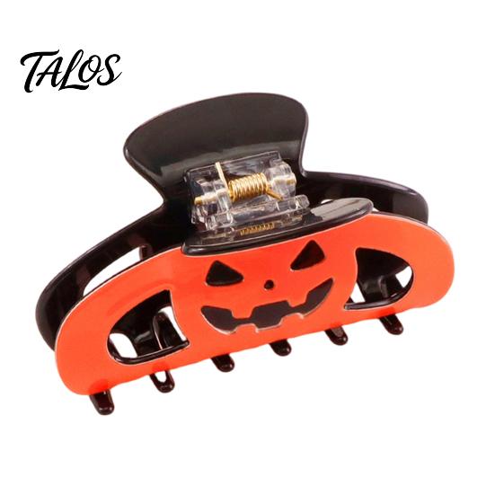 Durable Hair Claw Halloween Themed Claw, Hollow Pumpkin Design Clip, Strong Clip Grip Shower Back Head for Party Daily Wear
