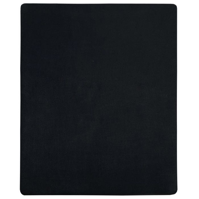 136219 vidaXL Draps-housses Jersey 2 pcs Noir 180x200 cm Coton