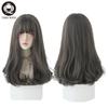 Long Straight Synthetic Light Brown Wigs With Bang For Women Heat-Resistant Daily Use Hair Hot Sell Wholesale Wigs